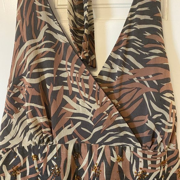 Vintage midi halter dress, size 12 - Picture 2 of 8